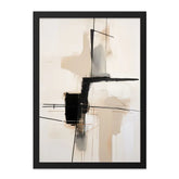 Minimalist Abstract Wall Art, Modern Geometric Art Print, Neutral Color Block Art, Contemporary Home Decor, Framed Art Print - Tawshia